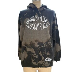 What Can I Say Its Complicated Bleach Dyed MGK Hoodie XL Machine Gun Kelly